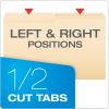 Pendaflex File Folders, Legal Size, Manila, 1/2 Cut, 100/BX (753 1/2)(Legal)
