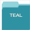 Pendaflex Interior File Folders, 1/3 Cut, Top Tab, Letter Size, Pink, 100 per Box (4210 1/3 PIN)(Aqua)
