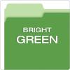 Pendaflex Interior File Folders, 1/3 Cut, Top Tab, Letter Size, Pink, 100 per Box (4210 1/3 PIN)(Bright Green)