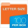 Pendaflex Interior File Folders, 1/3 Cut, Top Tab, Letter Size, Pink, 100 per Box (4210 1/3 PIN)(Orange)