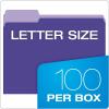Pendaflex Interior File Folders, 1/3 Cut, Top Tab, Letter Size, Pink, 100 per Box (4210 1/3 PIN)(Violet)
