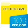 Pendaflex Interior File Folders, 1/3 Cut, Top Tab, Letter Size, Pink, 100 per Box (4210 1/3 PIN)(Yellow)