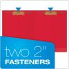 Pendaflex PFXH10U13R Color End-Tab Fastener Folders, Letter Size, Red, Straight Cut, 50/BX (H10U13R)