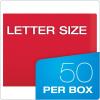Pendaflex PFXH10U13R Color End-Tab Fastener Folders, Letter Size, Red, Straight Cut, 50/BX (H10U13R)