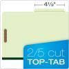 Pendaflex Pressboard Classification File Folders, 2 Dividers, 2″ Embedded Fasteners, 2/5 Tab Cut, Legal Size, Light Green, Box of 10 (17176EE)(Legal)