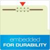 Pendaflex Pressboard Classification File Folders, 2 Dividers, 2″ Embedded Fasteners, 2/5 Tab Cut, Legal Size, Light Green, Box of 10 (17176EE)((Pack of 5))