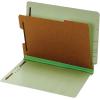 Pendaflex Pressboard End-Tab Classification Folders, Letter Size, 1 Divider, 1.75″ Expansion, Light Green, Straight Cut, 10/BX (23214)(Letter)