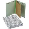 Pendaflex Pressboard End-Tab Classification Folders, Letter Size, 1 Divider, 1.75″ Expansion, Light Green, Straight Cut, 10/BX (23214)(Letter)