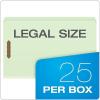Pendaflex Pressboard Fastener Folders, Legal Size, Light Green, 2″ Expansion, Straight Cut, 25/BX (17185)(Legal)