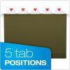 Pendaflex Ready-Tab Reinforced Hanging File Folders, Legal Size, Standard Green, 6 Tab, 25/BX (42591)(Legal)