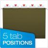 Pendaflex Ready-Tab Reinforced Hanging File Folders, Legal Size, Standard Green, 6 Tab, 25/BX (42591)(Letter)