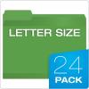 Pendaflex Reinforced File Folders, Extra Durable, Poly Reinforced Edges, Assorted Colors, Letter Size, 1/3 Cut Tabs, 24 Per Pack (86213)