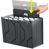 Pendaflex Sliding Cover Expanding File, 13 pockets, Letter Size, Black (2327)(Letter)