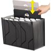 Pendaflex Sliding Cover Expanding File, 13 pockets, Letter Size, Black (2327)(Letter)