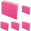 Pendaflex 152PIN Colored File Folders, Straight Cut, Top Tab, Letter, Pink/Light Pink, Box of 100(Letter (Pack of 5))