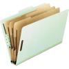 Pendaflex 17174 Eight-Section Pressboard Folders, Letter, 2/5 Tab, Green (Box of 10)(Letter)