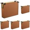 Pendaflex 45422 3 1/2″ Hanging File Pockets with Swing Hooks, 1/5 Tab, Letter, Brown (Box of 5), Red(Letter (Pack of 5))