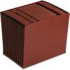 Pendaflex ER17A Earthwise Leather-Look Expanding File, Open Top, A-Z Index, 12 x 10,Red(Red)