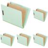 Pendaflex Pressboard End-Tab Classification Folders, Letter Size, 1 Divider, 1.75″ Expansion, Light Green, Straight Cut, 10/BX (23214)(Letter (Pack of 5))