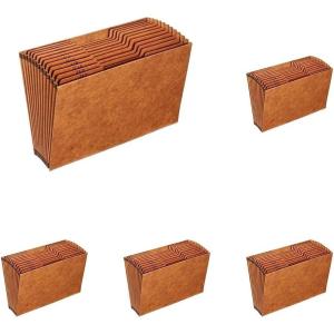 Globe Weis Globe-Weis/Pendaflex Heavy Duty 12-Pocket Expanding File, Monthly Index, Legal Size, Brown, (R219MHD)((Pack of 5))