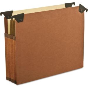 Pendaflex 45422 3 1/2″ Hanging File Pockets with Swing Hooks, 1/5 Tab, Letter, Brown (Box of 5), Red(Letter)