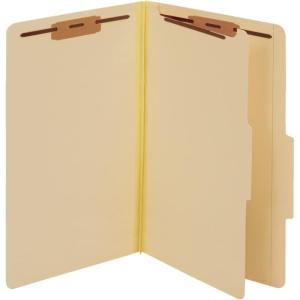Pendaflex Globe-Weis/Pendaflex Classification Folders, 2/5 Cut Tab, 1 Divider, Bonded Fasteners, Legal Size, Manila, 10 Folders Per Box (98621GW)(Legal)