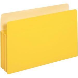 Pendaflex Globe-Weis/Pendaflex Colored File Pockets, 3.5-Inch Expansion, Legal Size, Yellow, Box of 25 (1526E YEL)