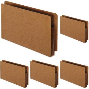 Pendaflex Heavy Duty End Tab File Pockets, Legal Size, Redrope, 3.5″ Expansion, 10/BX (95545)(Legal (Pack of 5))