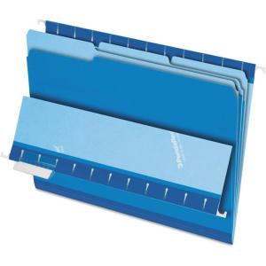 Pendaflex Interior File Folders, 1/3 Cut, Top Tab, Letter Size, Pink, 100 per Box (4210 1/3 PIN)(Blue)