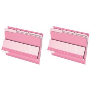 Pendaflex Interior File Folders, 1/3 Cut, Top Tab, Letter Size, Pink, 100 per Box (4210 1/3 PIN)(Pink)