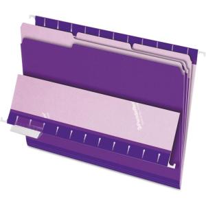 Pendaflex Interior File Folders, 1/3 Cut, Top Tab, Letter Size, Pink, 100 per Box (4210 1/3 PIN)(Violet)