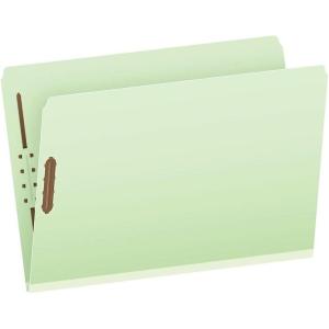 Pendaflex Pressboard Fastener Folders, Legal Size, Light Green, 2″ Expansion, Straight Cut, 25/BX (17185)(Legal)