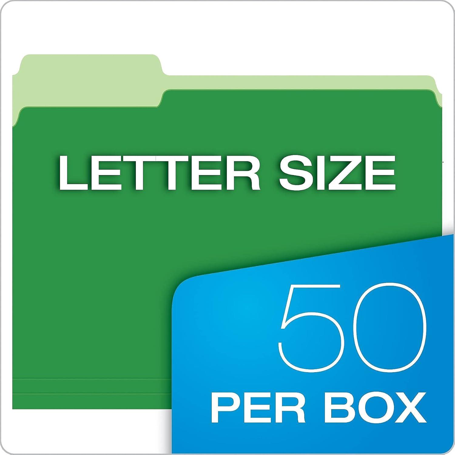 image:imagePendaflex Double Stuff File Folders Letter Size Assorted Color 13 Cut 50BX 54460EE