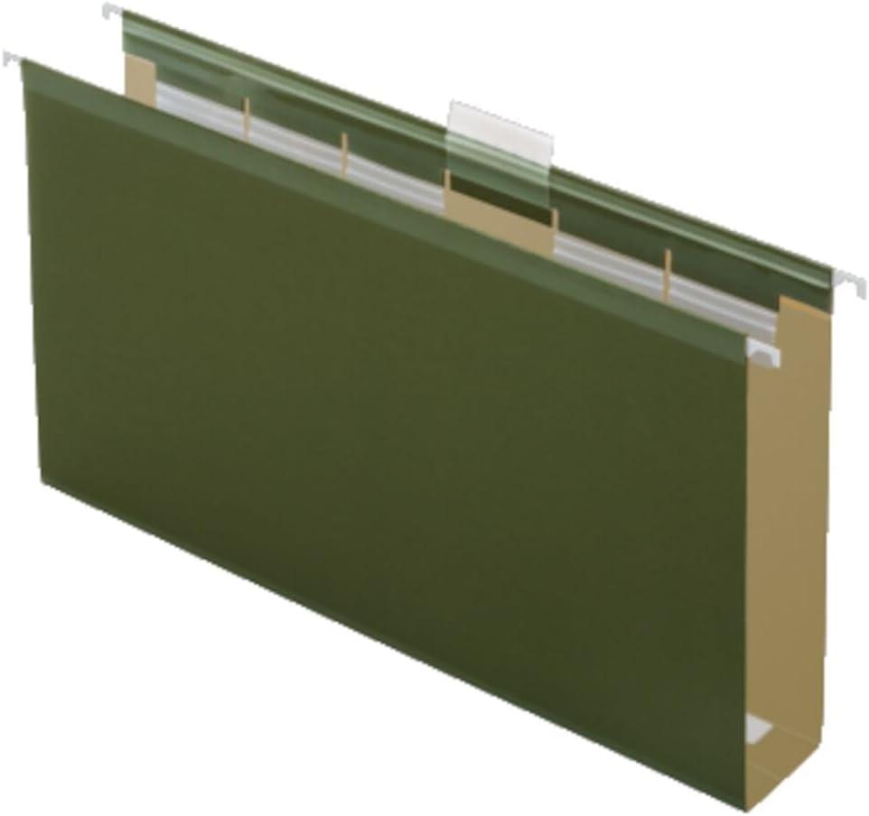 image:imagePendaflex ReadyTab Extra Capacity Reinforced Hanging File Folders Legal Size Standard Green 6 Tab 20BX 42703Standard Green