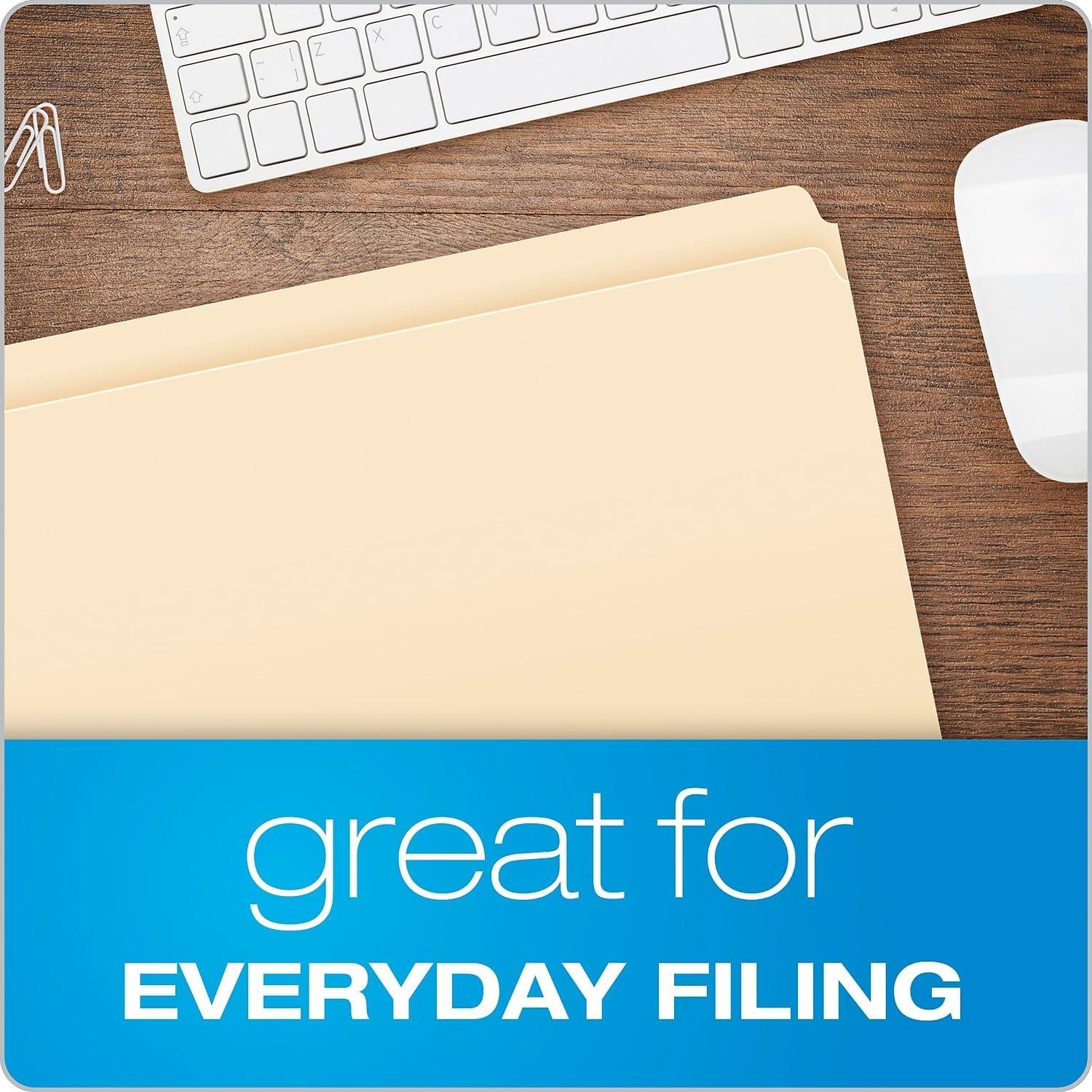 image:imagePendaflex ReinforcedTop File Folders Letter Size Manila Straight Cut 100BX R752Letter