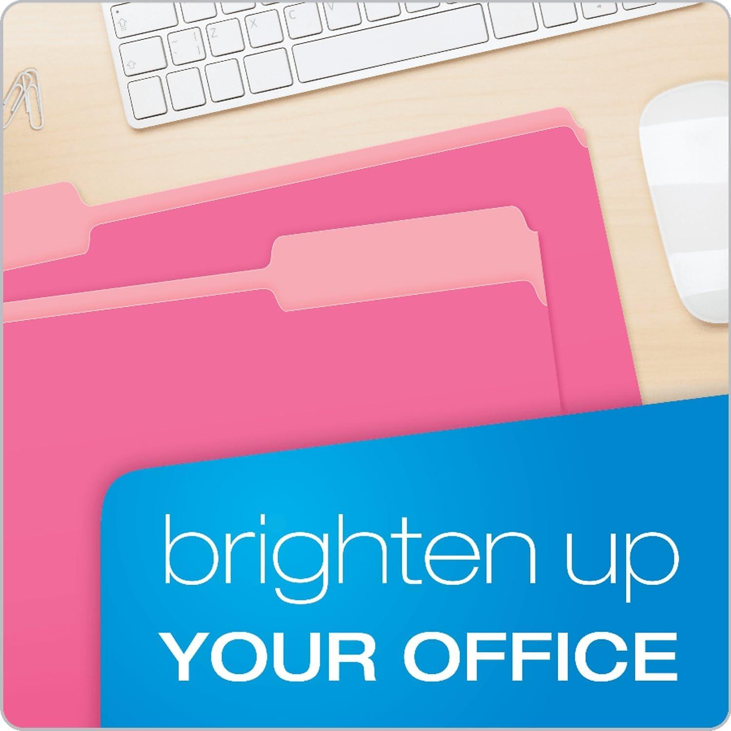 image:imagePendaflex TwoTone Color File Folders Legal Size Pink 13 Cut 100BX 153 PINPack of 100