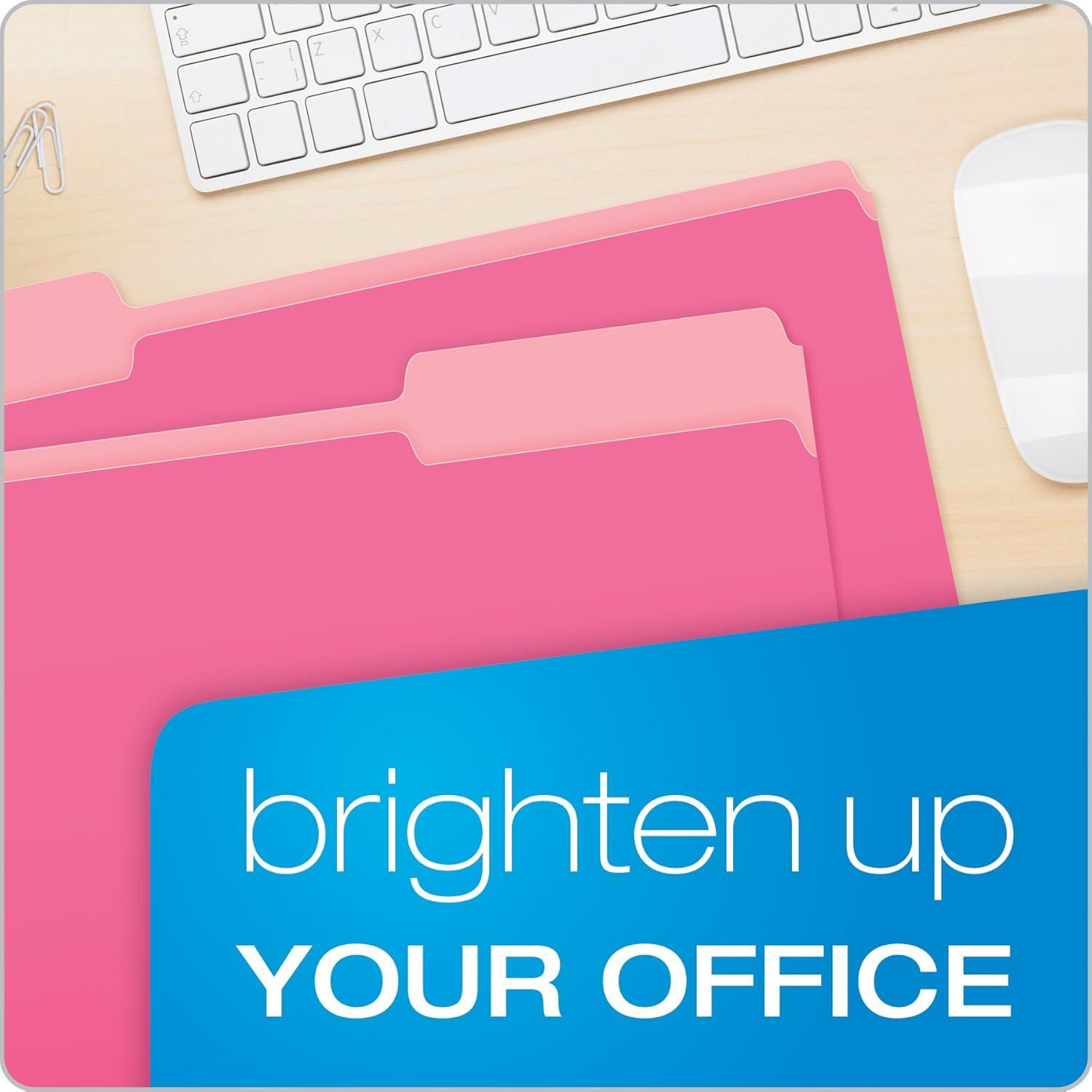 image:imagePendaflex TwoTone Color File Folders Legal Size Pink 13 Cut 100BX 153 PINPack of 500