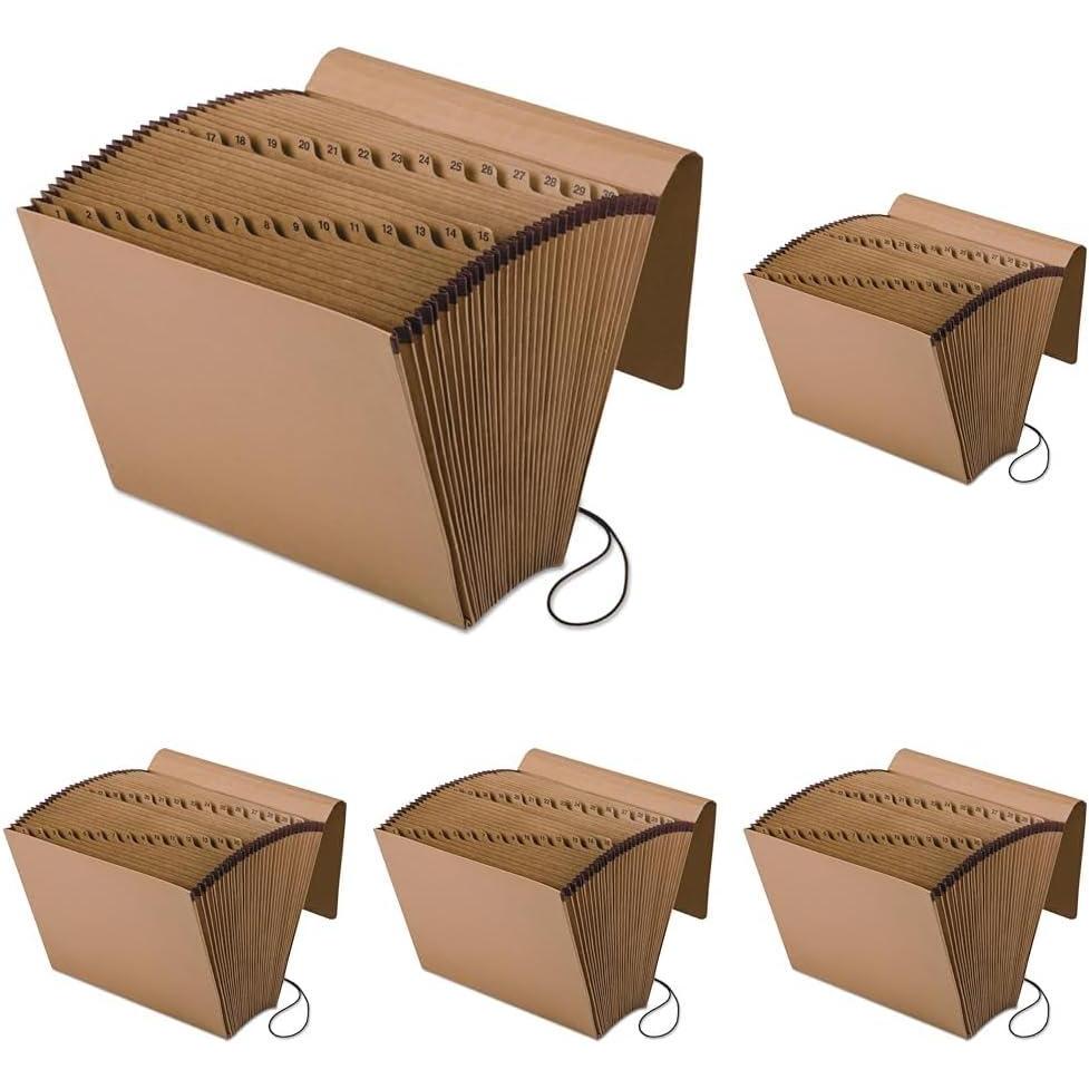 image:imageEsselte Pendaflex FullFlap Daily Expanding Files ESSK17DOX BrownLetter Pack of 5