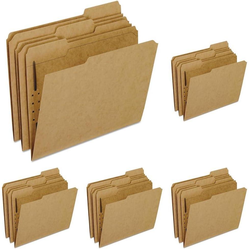 image:imagePendaflex Kraft Fastener Folders Letter Size 1 Fastener 13 Cut 50BX FK211Letter Pack of 5