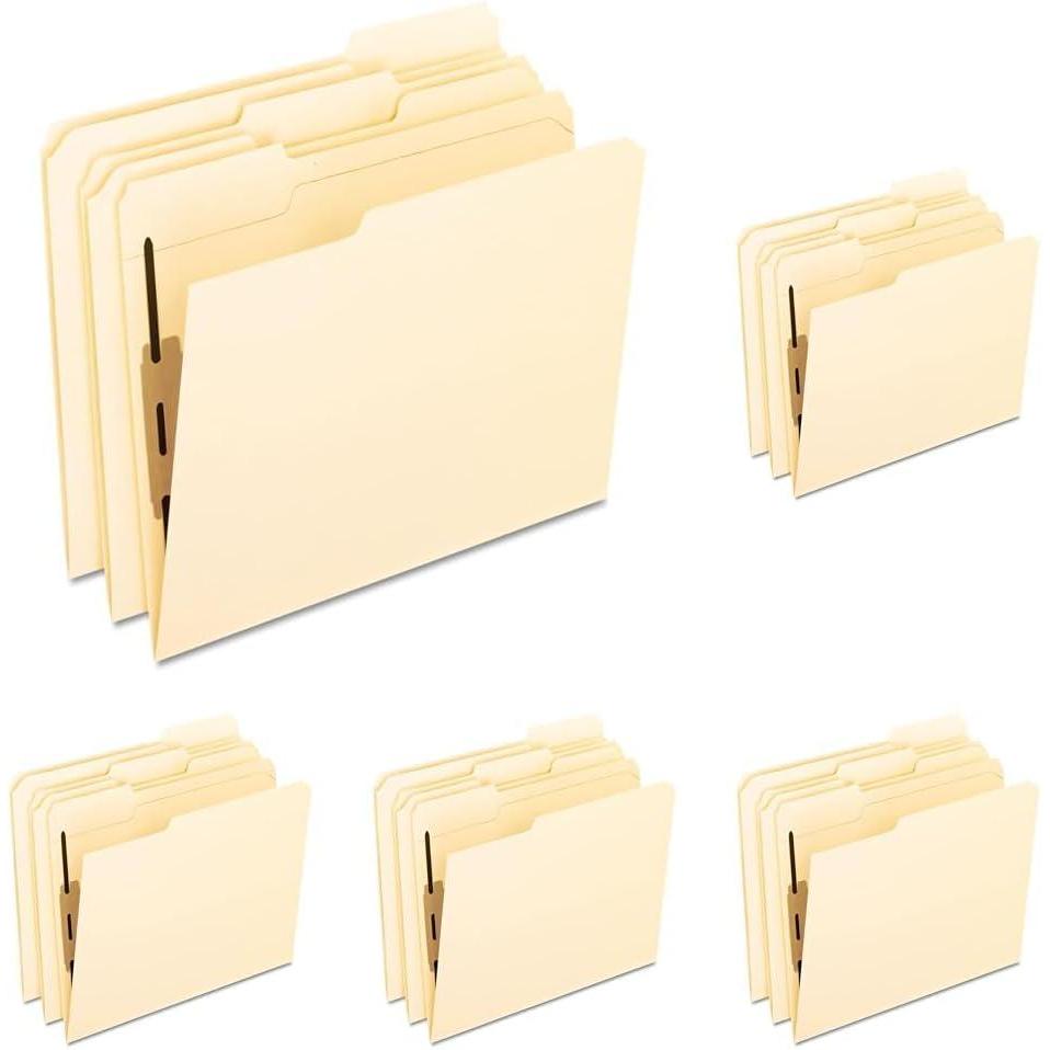 image:imagePendaflex M13U1 Folders with One Bonded Fastener 13 Cut Top Tab Letter Manila Box of 50Letter Pack of 5