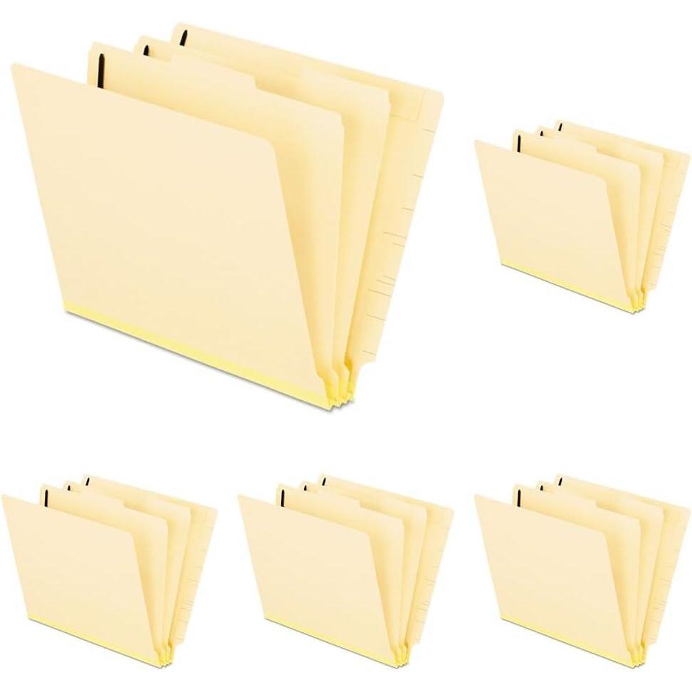 image:imagePendaflex Manila End Tab Classification Folders 2 Dividers Letter Size Manila 10BX 13175 BeigeLetter Pack of 5