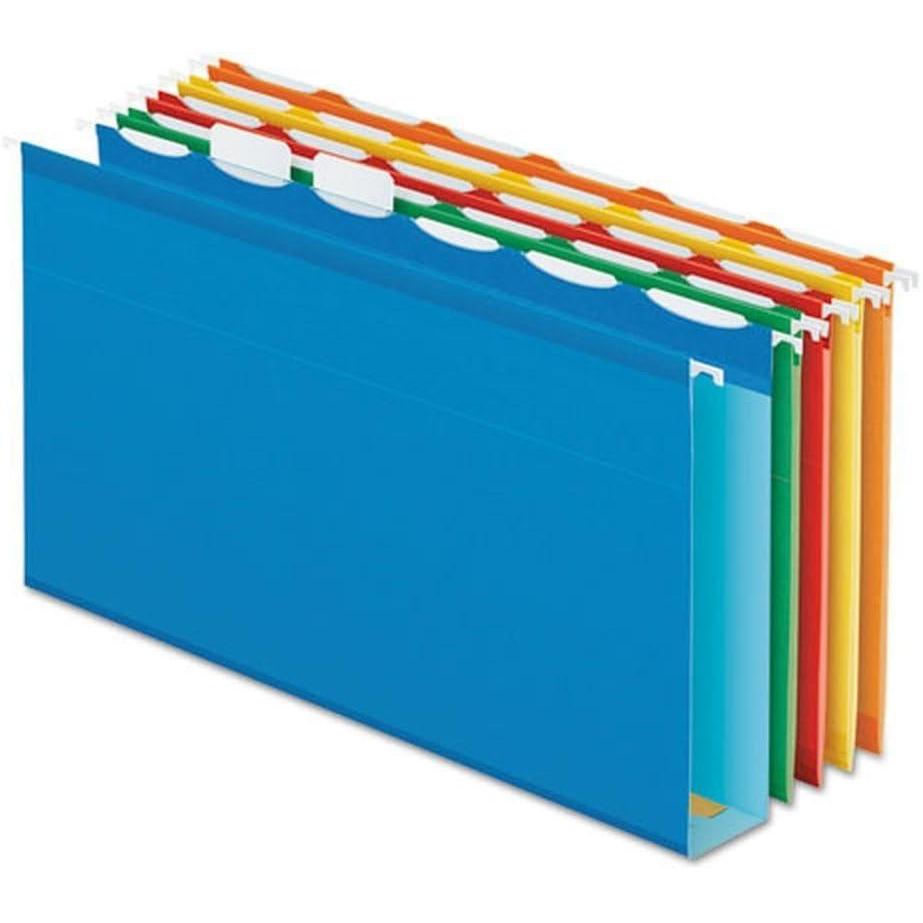 image:imagePendaflex ReadyTab Extra Capacity Reinforced Hanging File Folders Legal Size Standard Green 6 Tab 20BX 42703Assorted Colors
