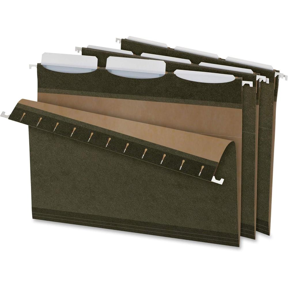 image:imagePendaflex ReadyTab Reinforced Hanging File Folders Letter Size Standard Green 3 Tab 25BX 42620Letter