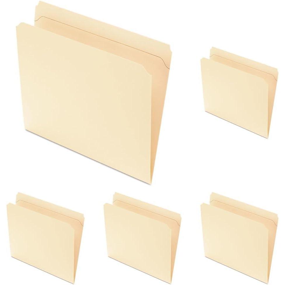 image:imagePendaflex ReinforcedTop File Folders Letter Size Manila Straight Cut 100BX R752Letter Pack of 5