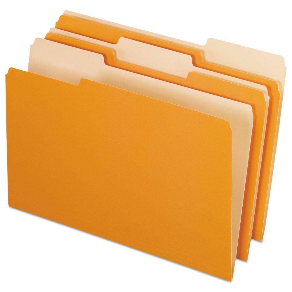 image:imagePendaflex TwoTone Color File Folders Legal Size Orange 13 Cut 100BX 153 13 ORA