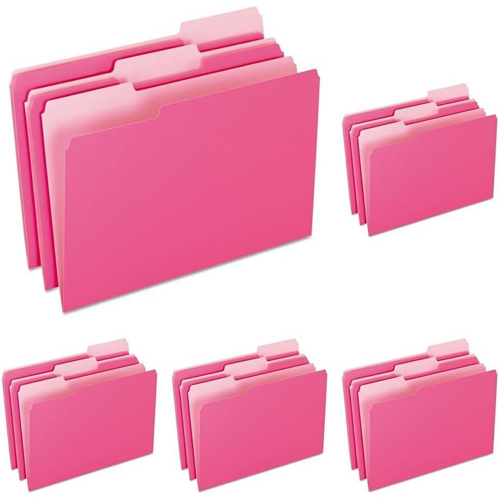 image:imagePendaflex TwoTone Color File Folders Legal Size Pink 13 Cut 100BX 153 PINPack of 500