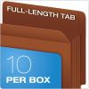 Pendaflex 95363 Heavy-Duty End Tab File Pockets, Straight Cut, 1 Pocket, Letter, Brown (Box of 10), Red(Letter (Pack of 5))