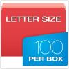 Pendaflex Colored File Folders, Red (PFX152RED), Letter(Letter (Pack of 5))