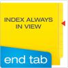 Pendaflex Colour End Tab Folders, Full Tab, Letter Size, Yellow, 100 per Box (H110DY)