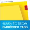 Pendaflex Colour End Tab Folders, Full Tab, Letter Size, Yellow, 100 per Box (H110DY)